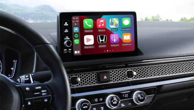Multimídia de 9'' multi-touchscreen com interface sem fio para Apple CarPlay e Android Auto